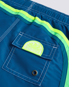 CHILDREN'S SWIM SHORTS WITH ELASTICATED WAIST ICONIC TAFFETA