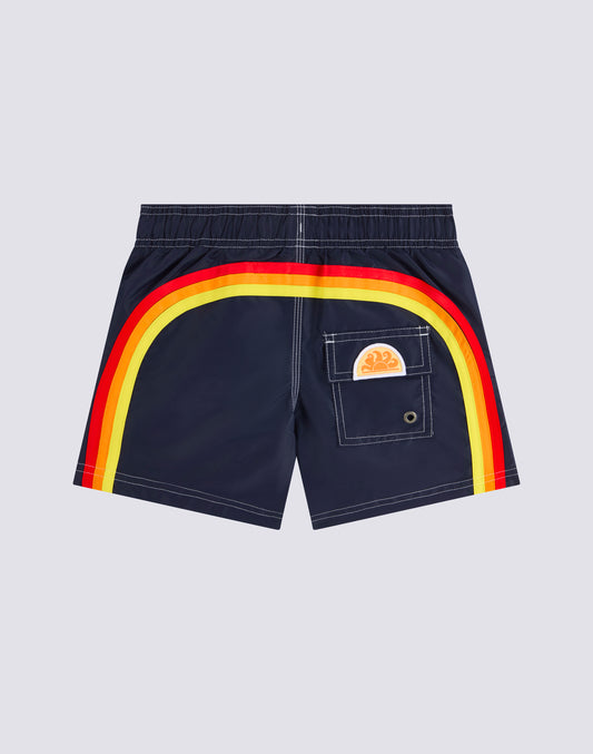 CHILDREN'S SWIM SHORTS WITH ELASTICATED WAIST ICONIC TAFFETA