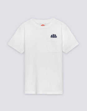 BOYS' SHORT-SLEEVED T-SHIRT WITH POCKET AND LOGO ON THE FRONT