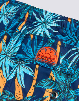 SHORT SWIMSHORTS WITH ELASTIC WAIST AND JUNGLE FEVER PRINT IN RECYCLED POLYESTER