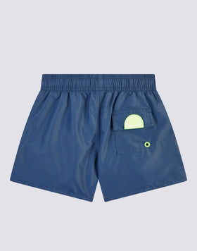 ICONIC TAFFETA SHORT-LENGTHS BOY’S SWIMSHORTS WITH ELASTICATED WAIST AND PIPING