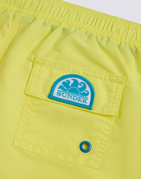 ICONIC TAFFETA SHORT-LENGTHS SWIMSHORTS WITH ELASTICATED WAIST AND PIPING