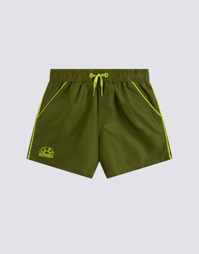 ICONIC TAFFETA SHORT-LENGTHS SWIMSHORTS WITH ELASTICATED WAIST AND PIPING
