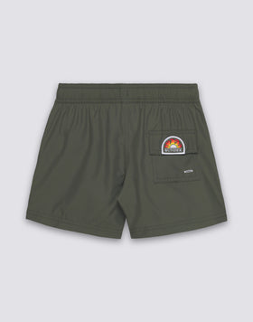 REPREVE® RECYCLED POLYESTER BOYS' SWIMSHORTS WITH TRICOLOUR DETAILS