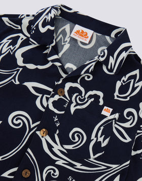 BOY'S BOWLING SHIRT WITH FLORAL PRINT