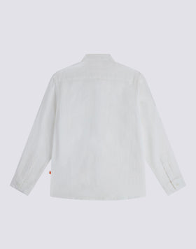 LINEN SHIRT WITH MANDARIN COLLAR