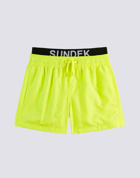SWIMSUIT WITH LIGHT POLY LOGO ELASTIC