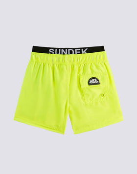 SWIMSUIT WITH LIGHT POLY LOGO ELASTIC