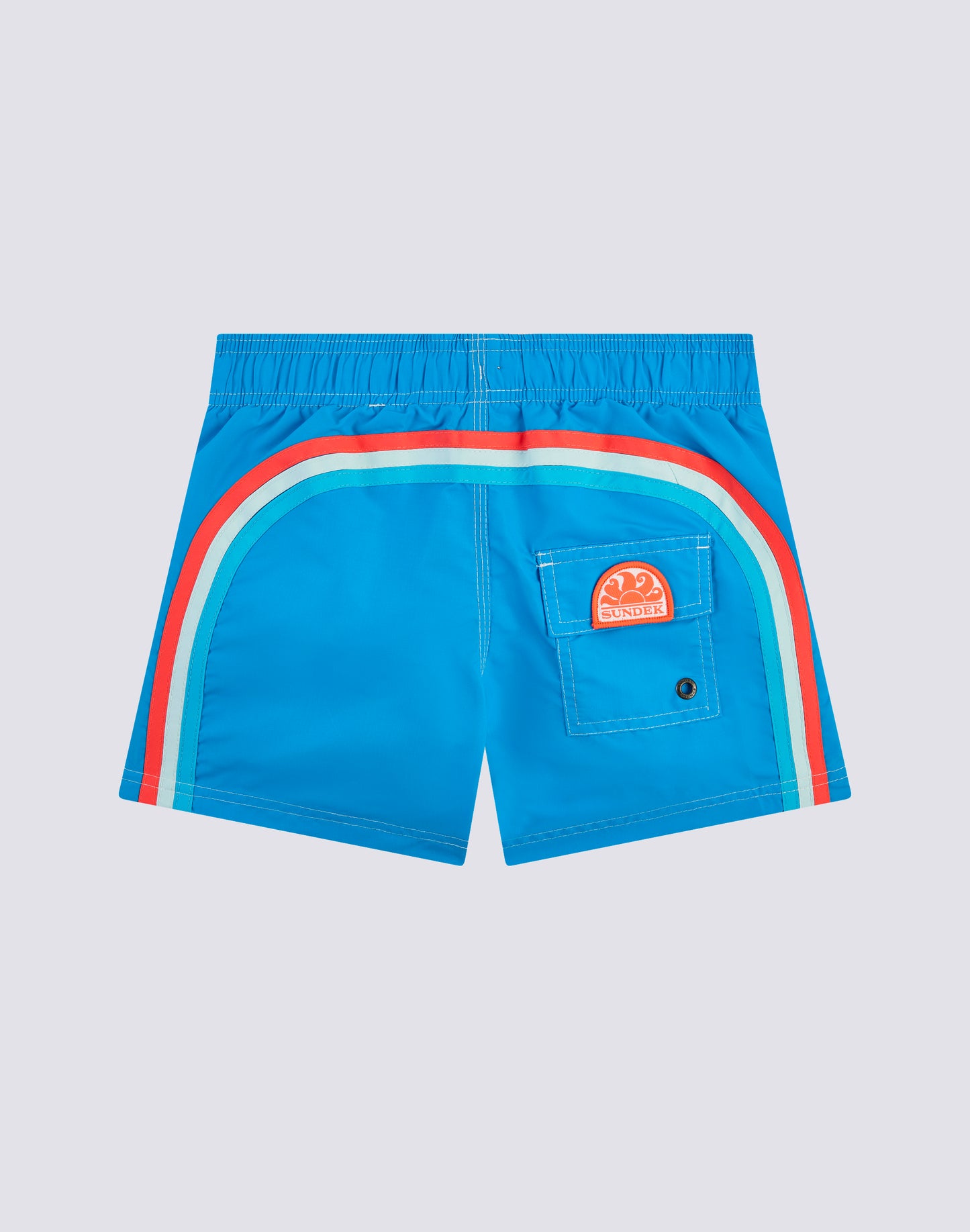 SHORT SWIM SHORTS WITH AN ELASTICATED WAISTBAND