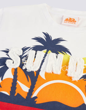 SHORT SLEEVE T-SHIRT WITH SUNDEK SUNSET PRINT