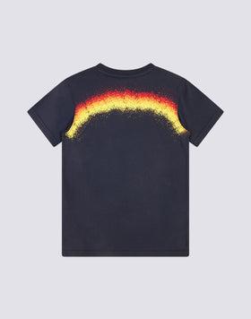 SHORT SLEEVE T-SHIRT WITH RAINBOW SPRAY EFFECT ON THE BACK