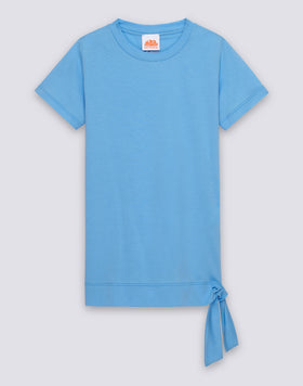 PLAIN MINI DRESS FOR GIRLS WITH KNOT