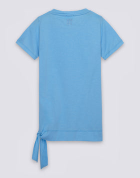 PLAIN MINI DRESS FOR GIRLS WITH KNOT