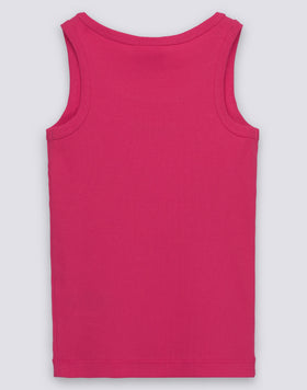 RIBBED TANK TOP WITH EMBROIDERED LOGO