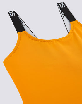 ONE-PIECE SWIMSUIT WITH LOGOED STRAPS