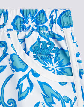 MARGATE SHORT SWIMSHORTS WITH HIBISCUS PRINT