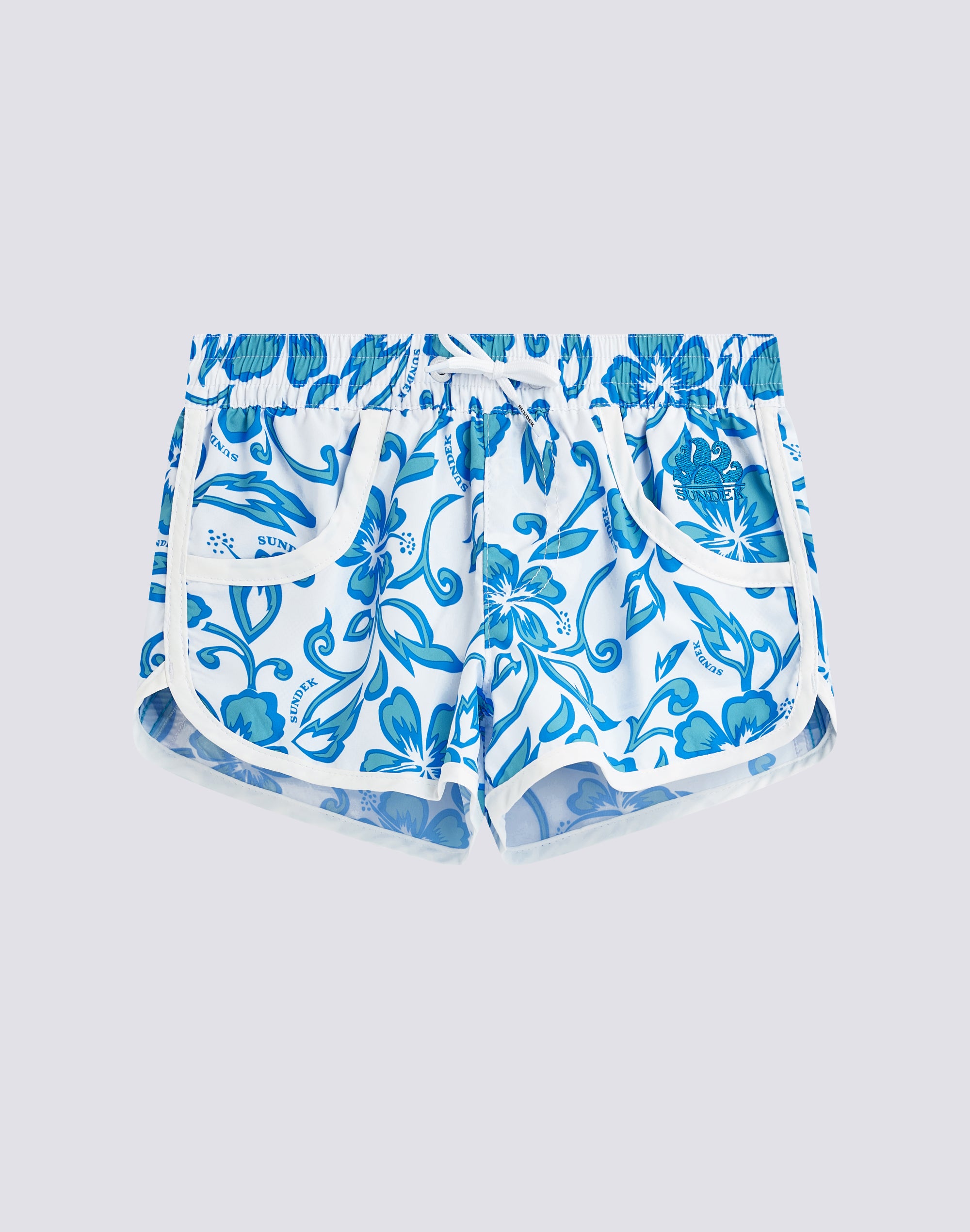Girls' Hibiscus Print Swimwear SK23 – SUNDEK