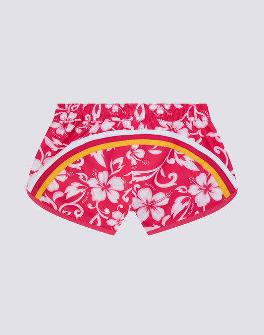 MARGATE GIRLS' SHORT BEACH SHORTS WITH HIBISCUS PRINT SK23