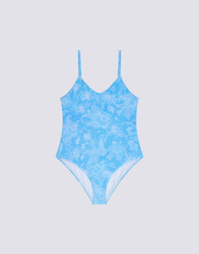 HIBI PAISLEY PATTERN GIRLS' ONE-PIECE SWIMSUIT