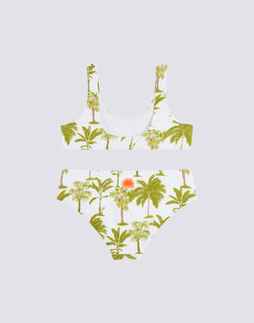 MINI SPORTY BIKINI WITH BOTANIC PRINT