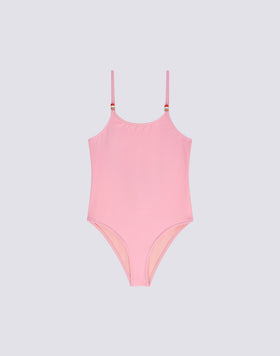 GIRLS' ONE-PIECE SWIMSUIT WITH BEADS