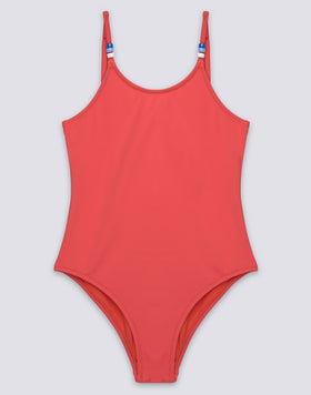 GIRLS' ONE-PIECE SWIMSUIT WITH BEADS