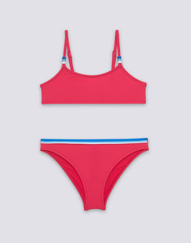 GIRLS' BIKINI WITH ADJUSTABLE TOP AND FIXED BOTTOMS