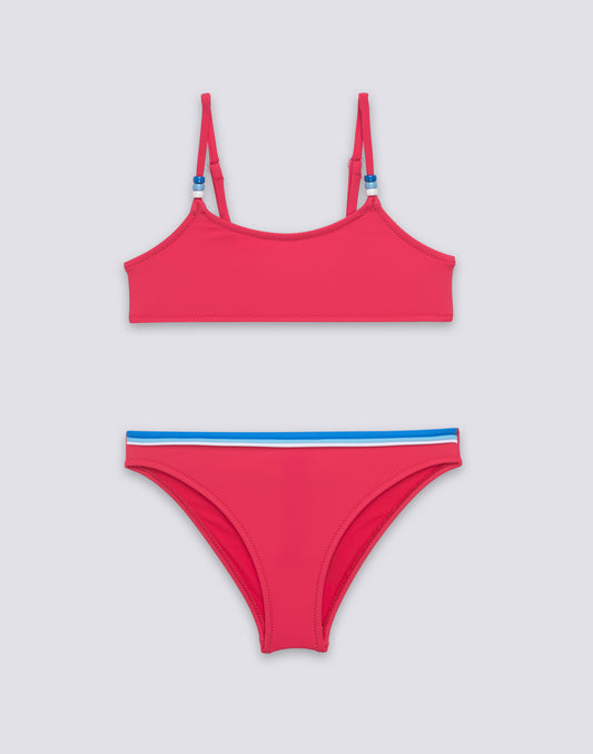 GIRLS' BIKINI WITH ADJUSTABLE TOP AND FIXED BOTTOMS