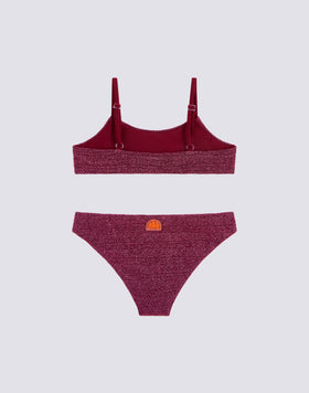 BIKINI WITH BANDEAU TOP AND FIXED BOTTOM