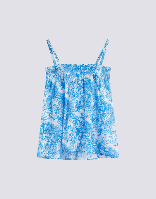 SLEEVELESS DRESS WITH FLEUR DE JOIE PRINT