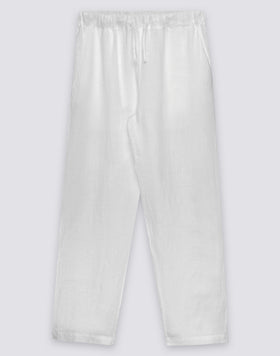 MEN'S ELASTIC WAISTED LINEN TROUSERS