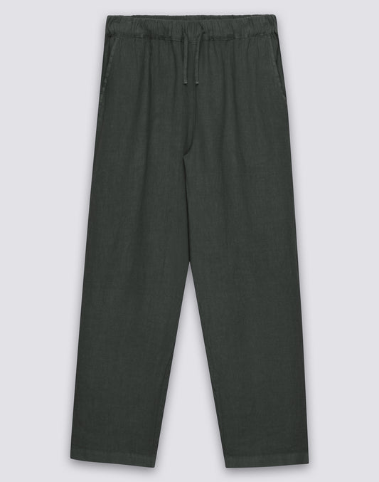 MEN'S ELASTIC WAISTED LINEN TROUSERS