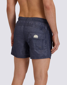 GOLDENWAVE MEN'S SHORT ELASTIC WAIST SWIMSUIT IN RECYCLED LINEN