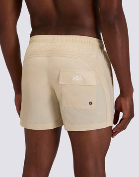 GOLDENWAVE MEN'S SHORT ELASTIC WAIST SWIMSUIT IN RECYCLED LINEN