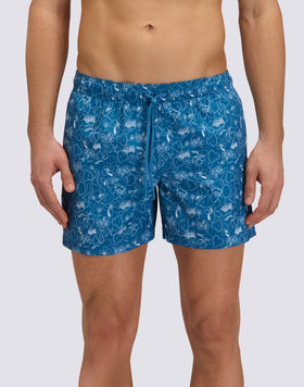 MEN'S SHORT SWIM TRUNKS GOLDENWAVE EN PLEIN AIR PRINT