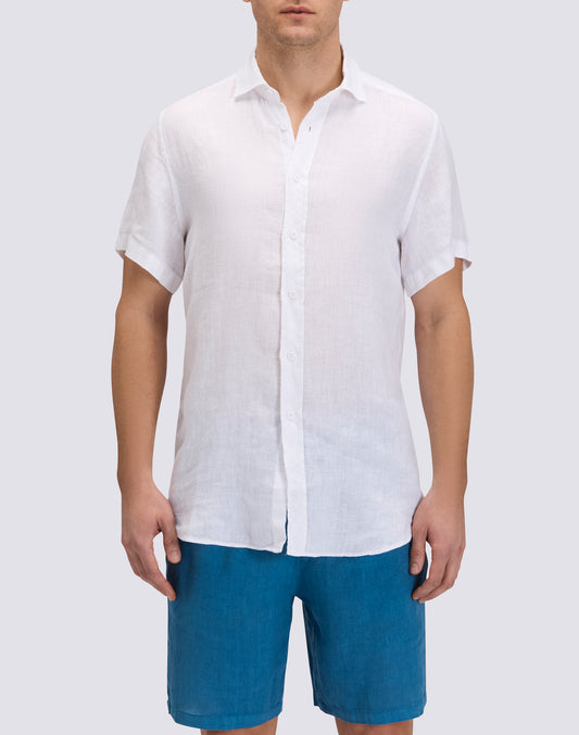 MEN'S SHORT-SLEEVED LINEN SHIRT