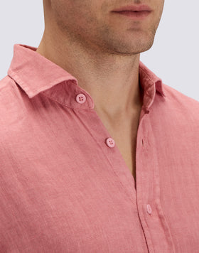 MEN'S SHORT-SLEEVED LINEN SHIRT