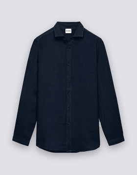 MEN'S GARMENT-DYED LINEN SHIRT