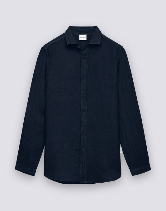 MEN'S GARMENT-DYED LINEN SHIRT