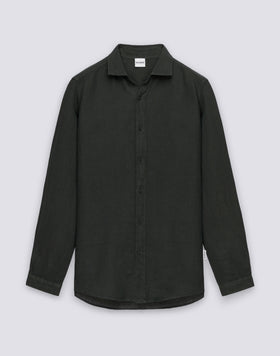 MEN'S GARMENT-DYED LINEN SHIRT