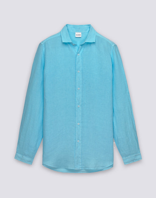 MEN'S GARMENT-DYED LINEN SHIRT