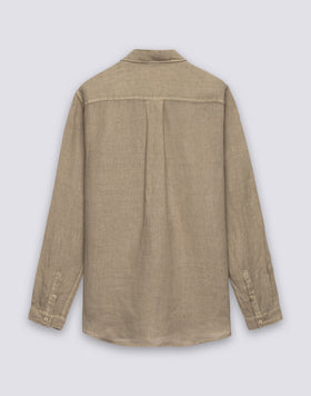MEN'S GARMENT-DYED LINEN SHIRT