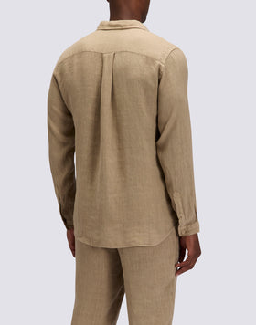 MEN'S GARMENT-DYED LINEN SHIRT