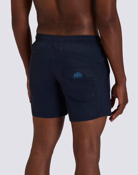 GOLDENWAVE MEN'S SHORT SWIMSUIT WITH ELASTIC WAIST, SOLID COLOR, NYLON TASLAN, COTTON TOUCH