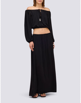 LONG-SLEEVED JERSEY BLOUSE 