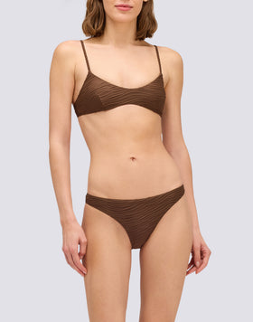 ELODIE - BIKINI TOP BRALETTE JACQUARD EFFETTO WAVE