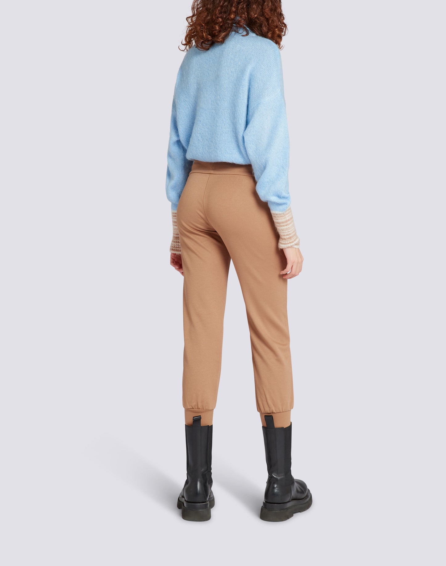 DEBRA STRAIGHT CUT TROUSERS WITH ELASTICATED CUFFS