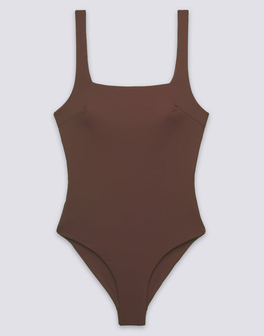 CHINA - WOMEN'S ONE-PIECE SWIMSUIT WITH SQUARE NECKLINE AND DEEP BACK