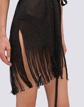 SHORT LUREX KAFTAN WITH STRAP