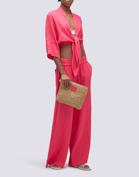 CROPPED LINEN SHIRT